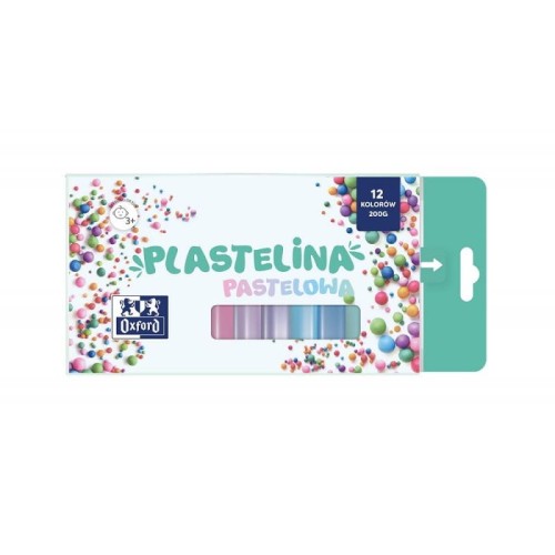 PLASTELINA 12-KOL.*200g/OXFORD/PASTELOWA