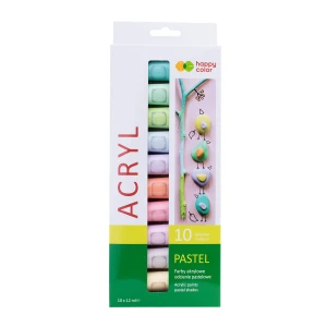 FARBA AKRYLOWA ZESTAW 12 KOL. PASTEL 12ml HAPPY COLOR
