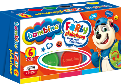 FARBY PLAKATOWE 6-KOL./20ml/BAMBINO