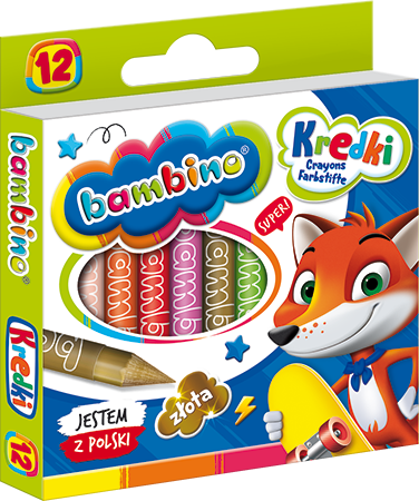 KREDKI ŚWIECOWE 12-KOL./BAMBINO