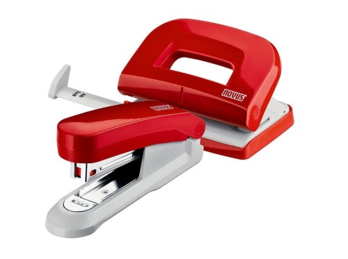 NOVUS ZSZYWACZ E15 + DZIURKACZ E210 CZERWONY - ZESTAW