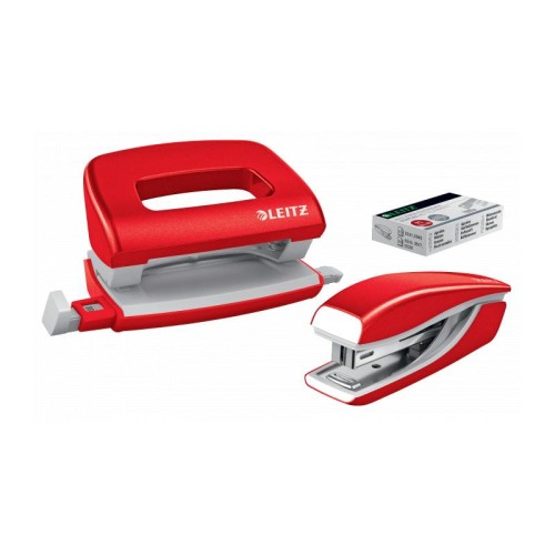 LEITZ ZSZYWACZ + DZIURKACZ WOW CZERWONY 55612026 LE5074