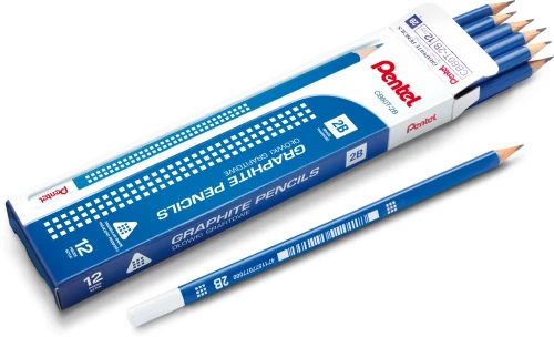 PENTEL OŁÓWEK GRAFITOWY DREWNIANY 2B CB60T-2B PN8788