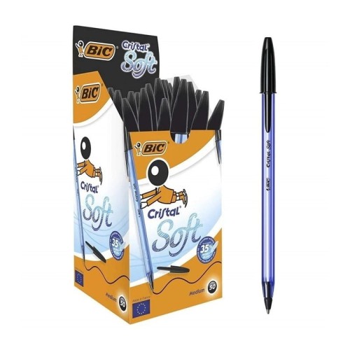 BIC DŁUGOPIS CRISTAL SOFT 0.7mm CZARNY BP9845