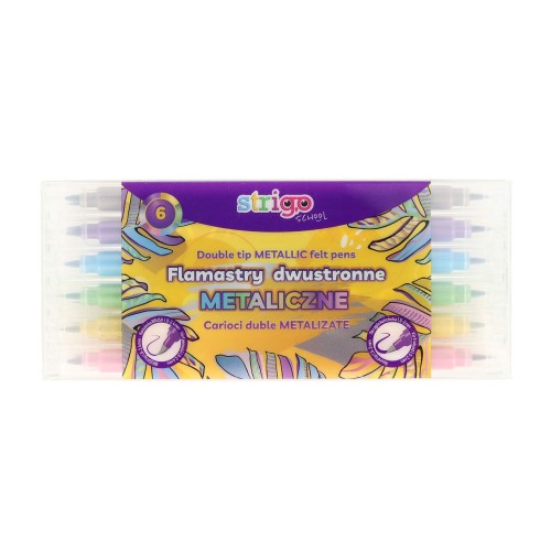 FLAMASTRY DWUSTRONNE METALICZNE A'6 STRIGO