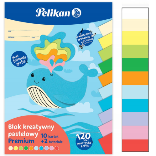 BLOK RYSUNKOWY/TECHNICZNY 120g A-4 PASTELOWY /PELIKAN
