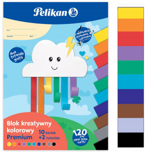 BLOK RYSUNKOWY/TECHNICZNY 120g A-4 KOLOROWY /PELIKAN