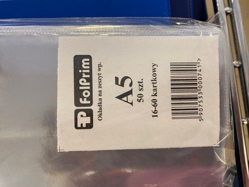 OKŁADKA NA ZESZYT /FOLPRIM/ A5