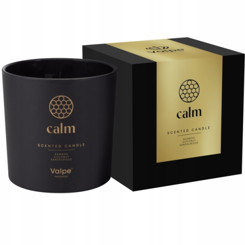 ŚWIECA W SZKLE Z DWOMA KNOTAMI 300g VALPE/CALM