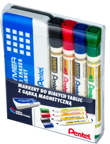 PENTEL KOMPLET DO TABLIC SUCHOŚCIERALNYCH MW85 A'4 + GĄBKA