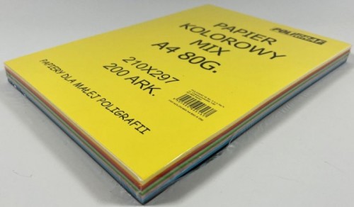 PAPIER KSERO A4/80g/A'200 MIX KOLOR / POLIGRAF