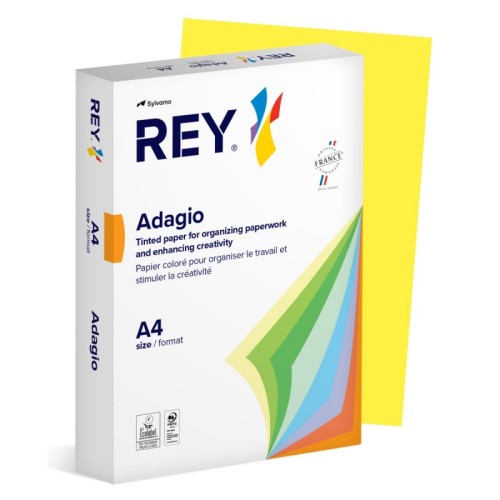 PAPIER KSERO A4/80g/A'500 ŻÓŁTY REY ADAGIO IP1107