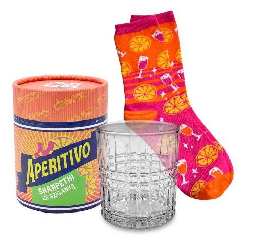 SKARPETKI GIFT ME SOX W SZKLANCE SWS-003/APERITIVO/KUKARTKA