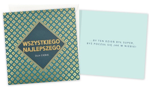 KARTKA KARNET QUADRO QR-036 /WSZYSTKIEGO NAJLEPSZEGO /KUKARTKA