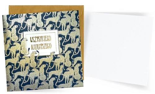 KARTKA KARNET QUADRO QR-031 /WSZYSTKIEGO NAJLEPSZEGO GEPARD /KUKARTKA