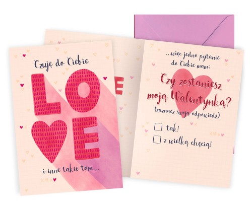 KARTKA KARNET PASSION PREMIUM PR-461 /LOVE WALENTYNKI /KUKARTKA