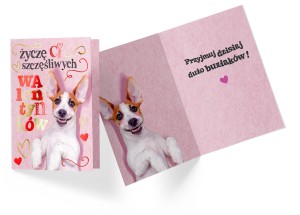 KARTKA KARNET PASSION PREMIUM PR-270 /WALENTYNKI PIES /KUKARTKA