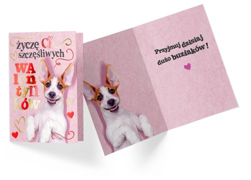 KARTKA KARNET PASSION PREMIUM PR-270 /WALENTYNKI PIES /KUKARTKA