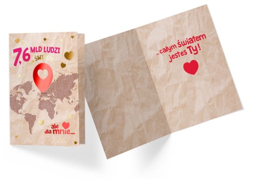 KARTKA KARNET PASSION PREMIUM PR-272 /WALENTYNKI MAPA /KUKARTKA