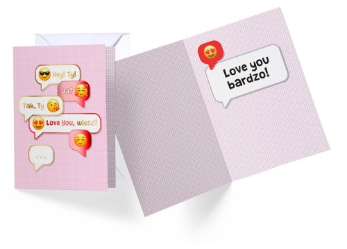 KARTKA KARNET PASSION PREMIUM PR-389 /WALENTYNKI EMOTKI /KUKARTKA