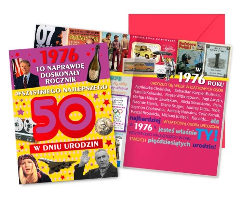 KARTKA KARNET VISION V-132/ URODZINY 50 /KUKARTKA