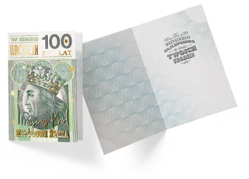 KARTKA KARNET PASSION PLUS PP-2183/ URODZINY BANKNOT /KUKARTKA