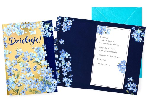KARTKA KARNET DREAM CARDS DK-1381/ DZIĘKUJĘ KWIATY /KUKARTKA