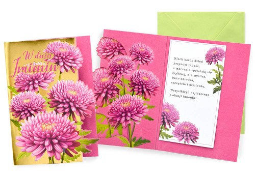 KARTKA KARNET DREAM CARDS DK-1384/ IMIENINY /KUKARTKA