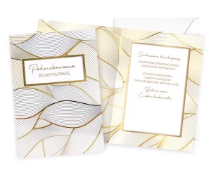 KARTKA KARNET PASSION Q PQ-161/ PODZIĘKOWANIE ZA WSPÓŁPRACĘ /KUKARTKA