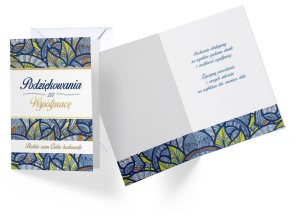 KARTKA KARNET PASSION Q PQ-149/ PODZIĘKOWANIE ZA WSPÓŁPRACĘ /KUKARTKA