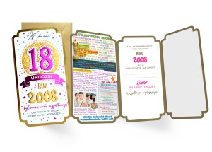 KARTKA KARNET PASSION MOMENTS PM-447/ URODZINY 18 RÓŻOWA /KUKARTKA