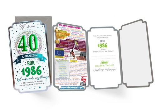 KARTKA KARNET PASSION MOMENTS PM-450/ URODZINY 40 /KUKARTKA