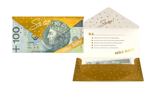 KARTKA KOPERTA PODARUNKOWA KOP-034 / URODZINY BANKNOT /KUKARTKA