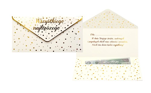 KARTKA KOPERTA PODARUNKOWA KOP-035 / WSZYTSKIEGO NAJLEPSZEGO /KUKARTKA