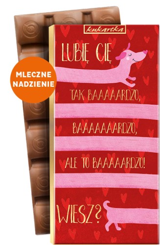 CZEKOLADA PREZENTOWA CZK-520 WALENTYNKI/LUBIĘ CIĘ/ KUKARTKA