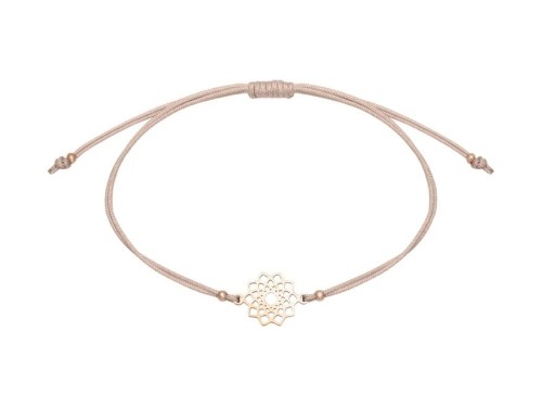 BRANSOLETKA BE-HAPPY POZŁACANA ROSE GOLD /FLOWER