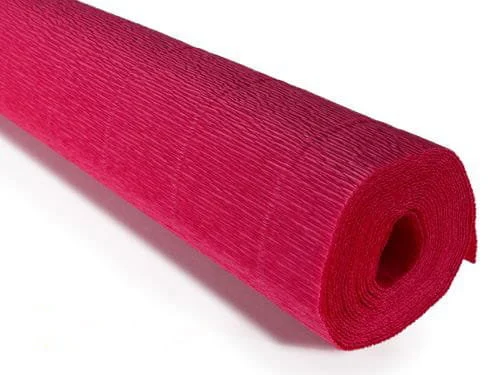 BIBUŁA KREPINA 180g/ROLKA 50cm*2,5m CIEMNA CZERWONA /582