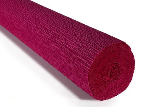 BIBUŁA KREPINA 180g/ROLKA 50cm*2,5m BORDOWA /584