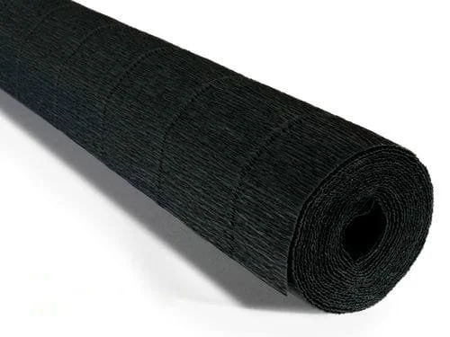 BIBUŁA KREPINA 180g/ROLKA 50cm*2,5m CZARNA /602