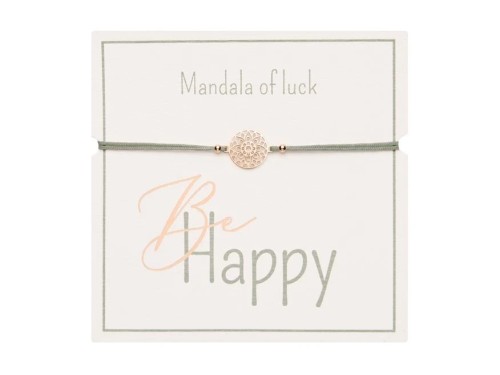 BRANSOLETKA BE-HAPPY POZŁACANA ROSE GOLD /MANDALA OF LUCK