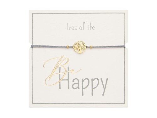 BRANSOLETKA BE-HAPPY POZŁACANA GOLD /TREE OF LIFE