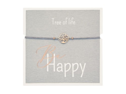 BRANSOLETKA BE-HAPPY POZŁACANA ROSE GOLD /TREE OF LIFE