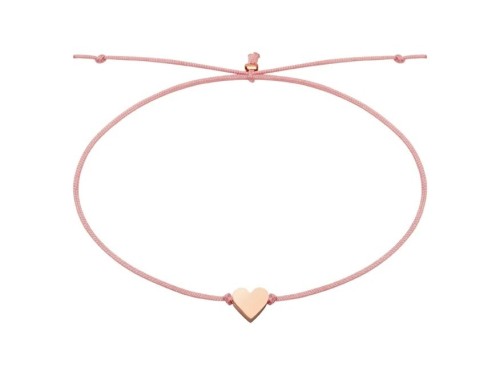 BRANSOLETKA PRZYJAŹNI LOVELY FRIENDS POZŁACANA ROSE GOLD /SERCE