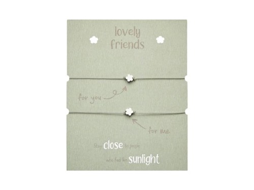 BRANSOLETKA PRZYJAŹNI LOVELY FRIENDS SREBRNA /KWIATEK