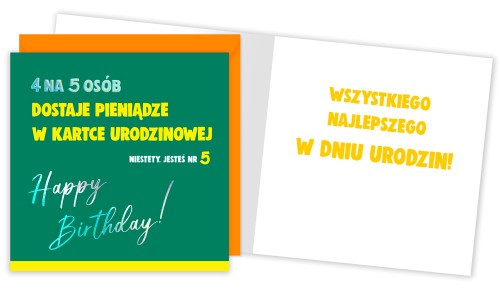 KARTKA KARNET QUADRO QR-002 / URODZINY NR 5 /KUKARTKA