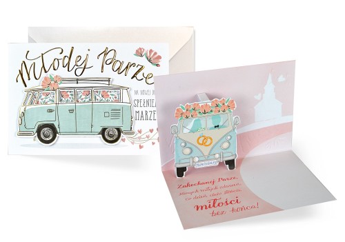 KARTKA KARNET POP-UP PU-009 / ŚLUB /KUKARTKA