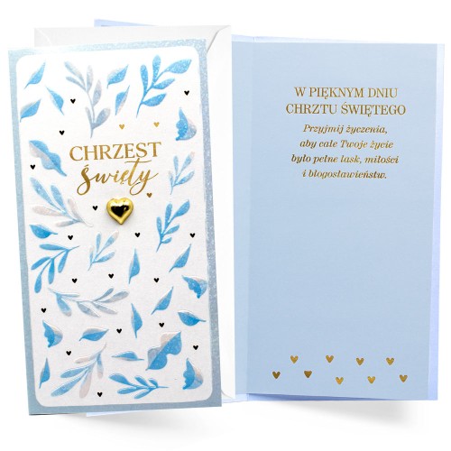 KARTKA KARNET PASSION MOMENTS PM-341 / CHRZEST NIEBIESKI /KUKARTKA