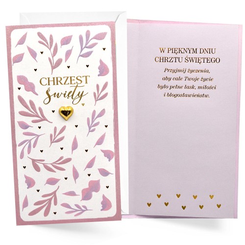 KARTKA KARNET PASSION MOMENTS PM-342 / CHRZEST RÓŻOWY /KUKARTKA