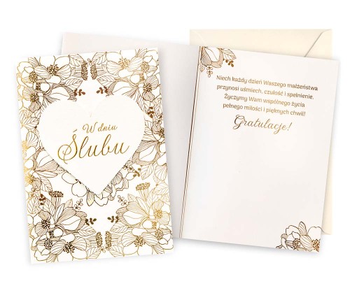 KARTKA KARNET DREAM CARDS DK-1319 / ŚLUB /KUKARTKA