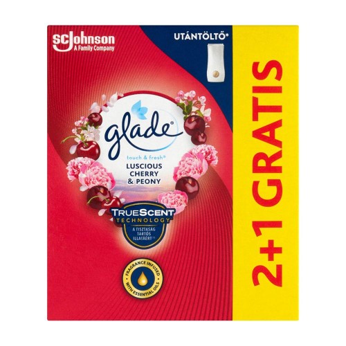 GLADE MINI SPRAY-ZAPAS-WIŚNIA I PIWONIA 2+1